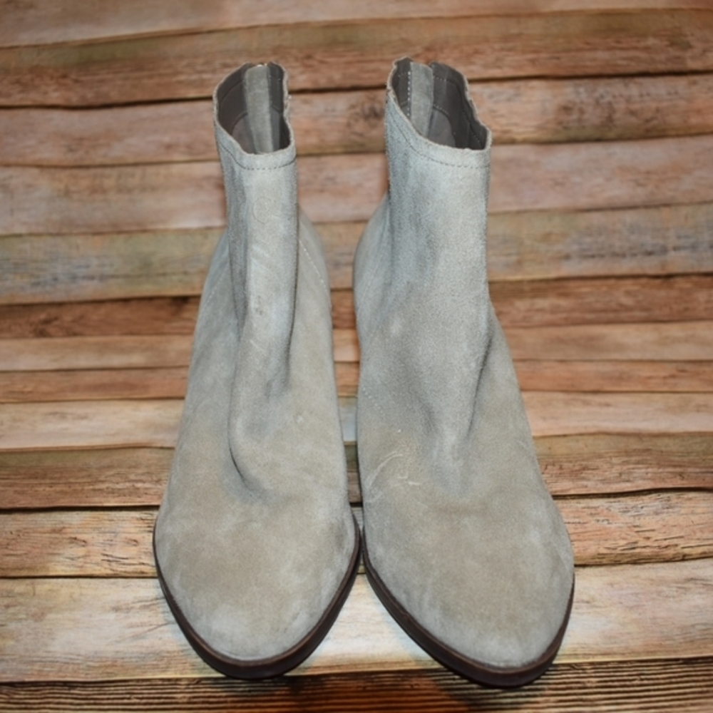 Dolce Vita Suede Grayson Wedge Bootie Taupe 11